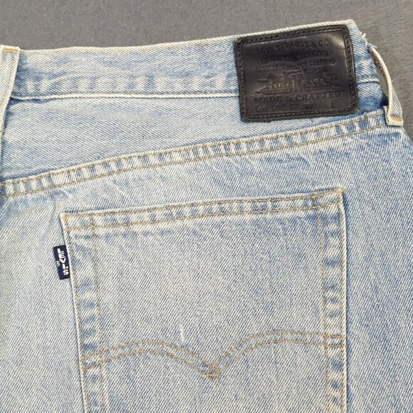 Levi's Made And Crafted Selvedge Jeans Women's 32 Fits 34x25 Blue 501 Taper - Picture 5 of 16